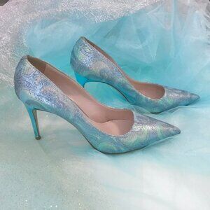 ✨  Iridescent Rare Italian MIU MIU Iridescent Aqua/Periwinkle/Turquoise PUMPS 41
